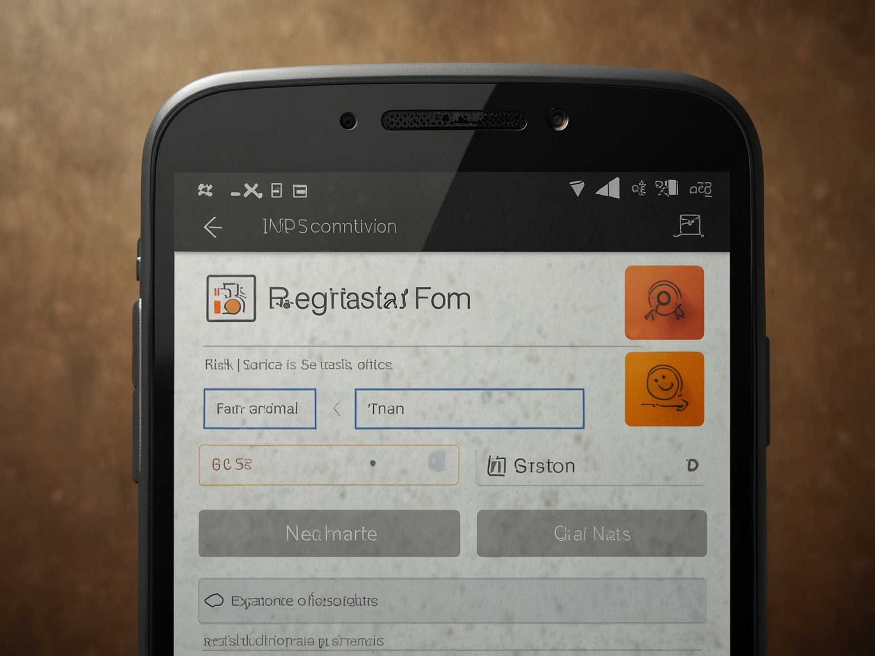Captură formular înregistrare